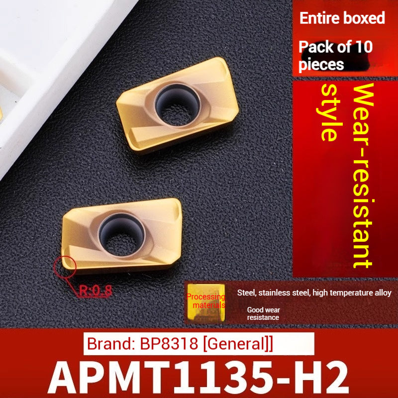 1026-CNC milling inserts APMT1135 carbide 1604 milling inserts fast feed R0.8 coated rough milling cutter grains Shandong Denso Pricision Tools Co.,Ltd.